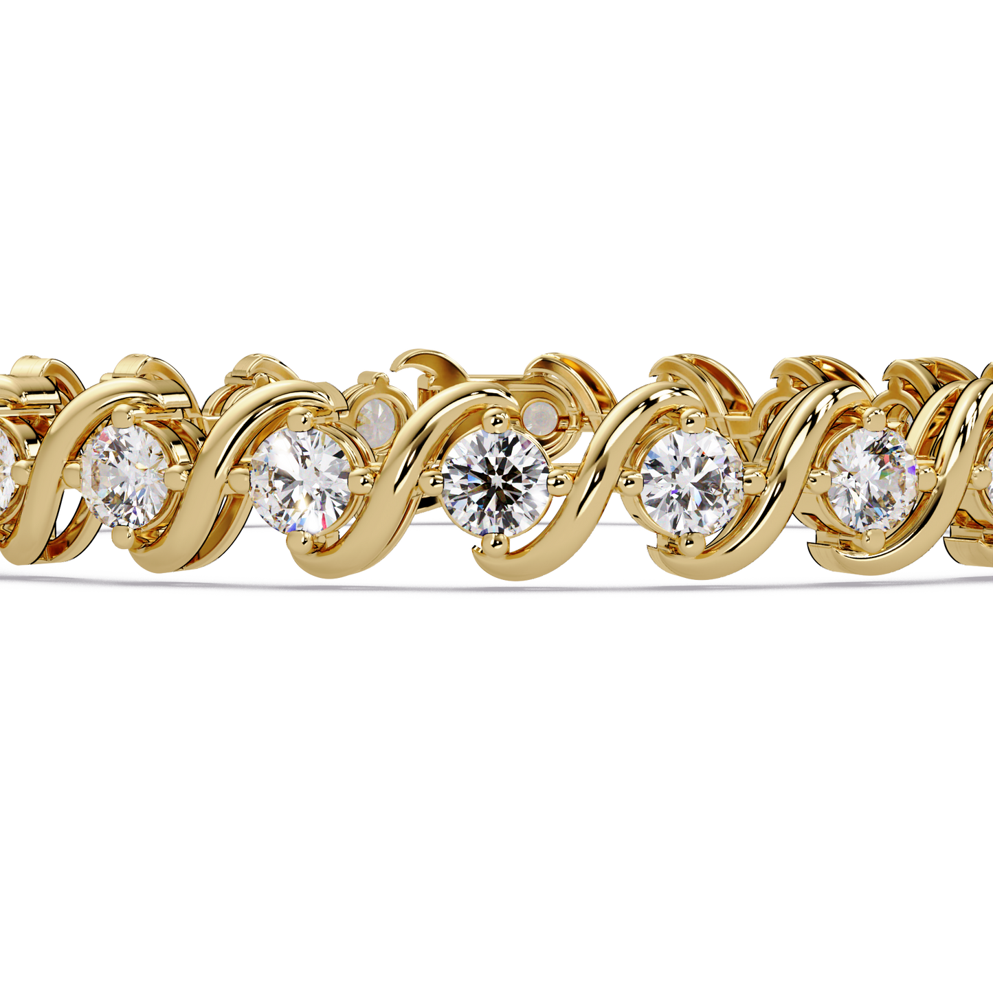 Twisted Lab grown Diamond Link Bracelet - HIGHCARAT DIAMONDS