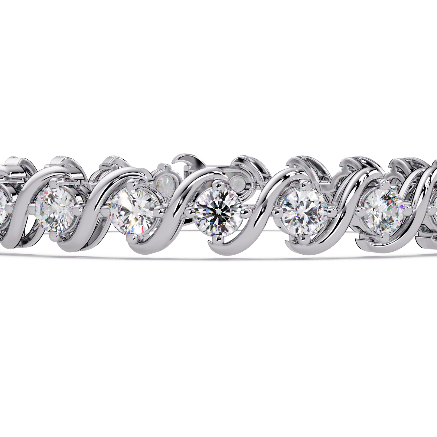 Twisted Lab grown Diamond Link Bracelet - HIGHCARAT DIAMONDS