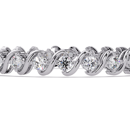 Twisted Lab grown Diamond Link Bracelet - HIGHCARAT DIAMONDS