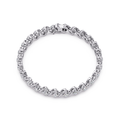 Twisted Lab grown Diamond Link Bracelet - HIGHCARAT DIAMONDS