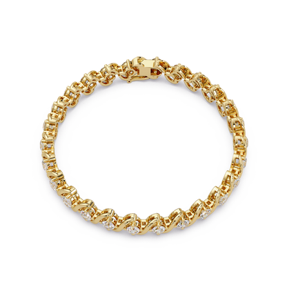 Twisted Lab grown Diamond Link Bracelet - HIGHCARAT DIAMONDS