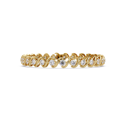 Twisted Lab grown Diamond Link Bracelet - HIGHCARAT DIAMONDS