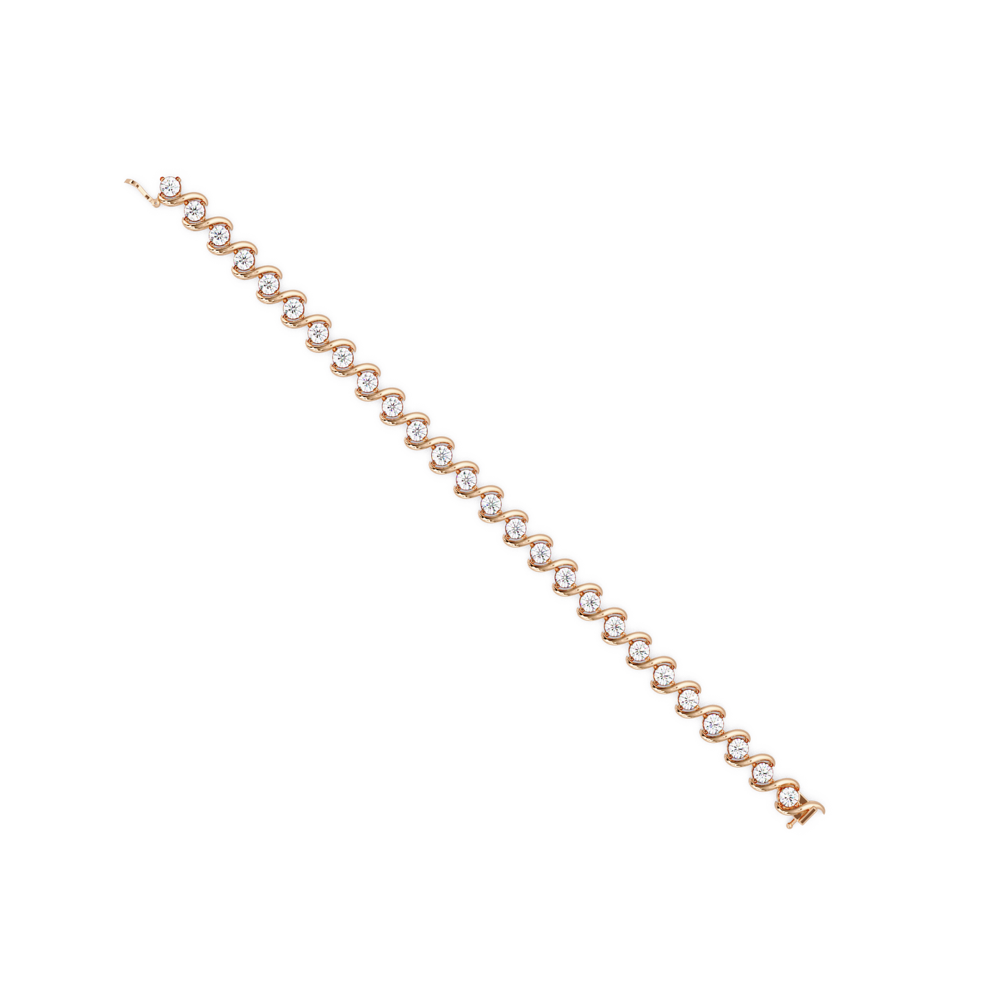 Twisted Lab grown Diamond Link Bracelet - HIGHCARAT DIAMONDS