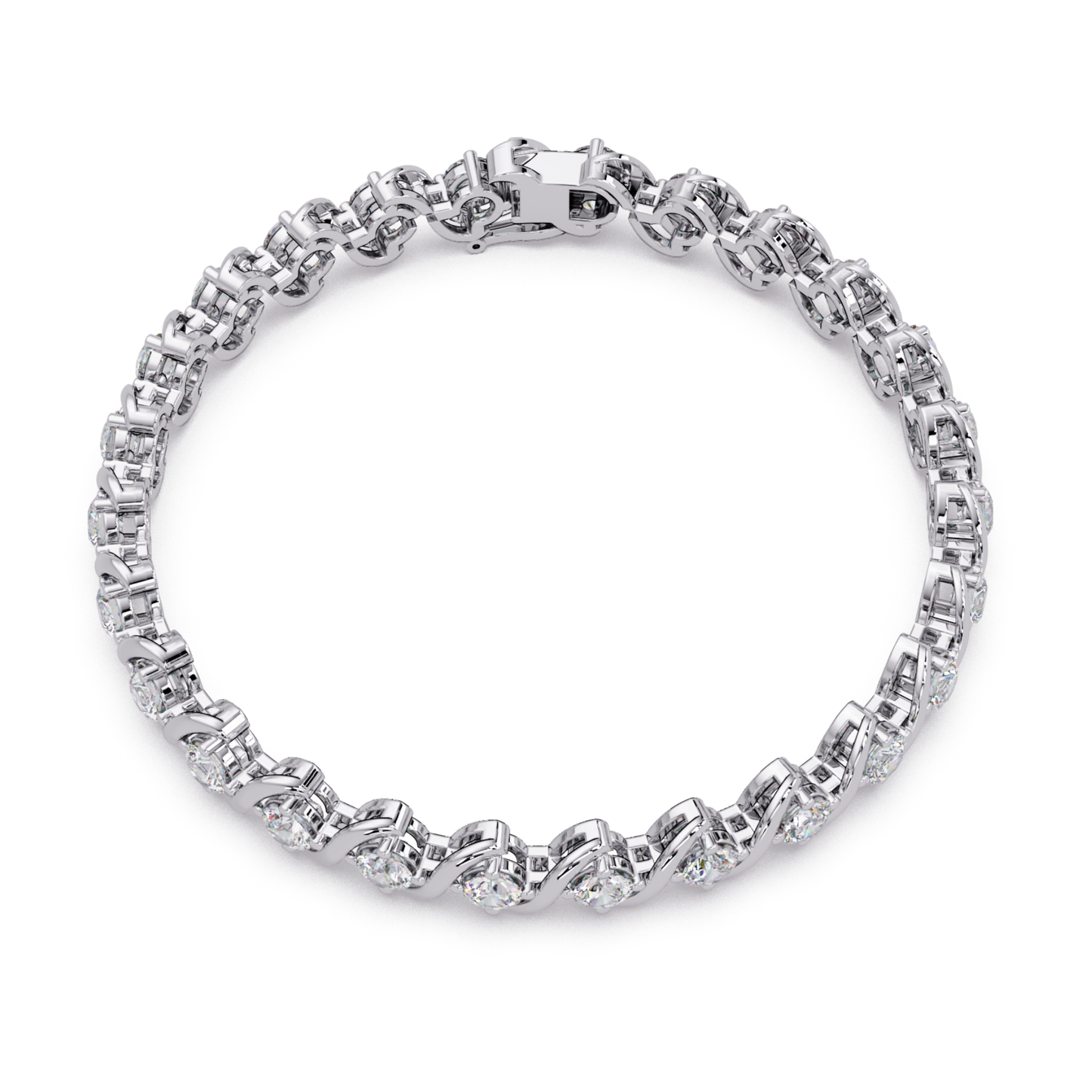 Twisted Lab grown Diamond Link Bracelet - HIGHCARAT DIAMONDS