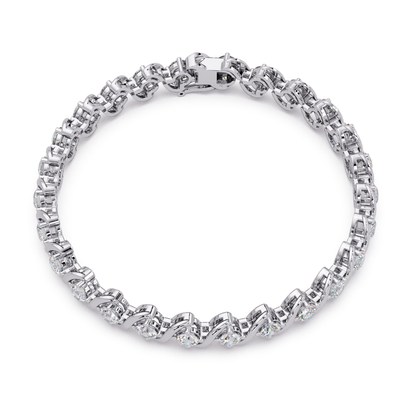 Twisted Lab grown Diamond Link Bracelet - HIGHCARAT DIAMONDS