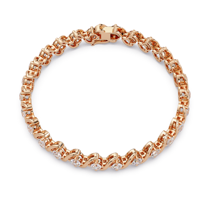 Twisted Lab grown Diamond Link Bracelet - HIGHCARAT DIAMONDS