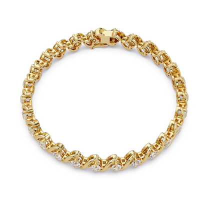 Twisted Lab grown Diamond Link Bracelet - HIGHCARAT DIAMONDS