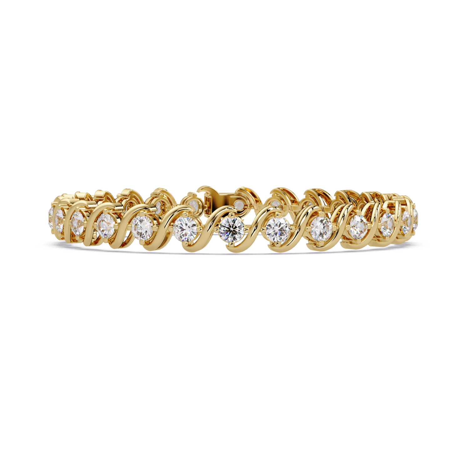 Twisted Lab grown Diamond Link Bracelet - HIGHCARAT DIAMONDS