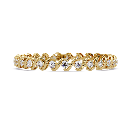 Twisted Lab grown Diamond Link Bracelet - HIGHCARAT DIAMONDS