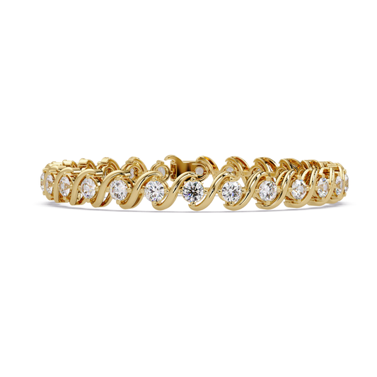Twisted Lab grown Diamond Link Bracelet - HIGHCARAT DIAMONDS