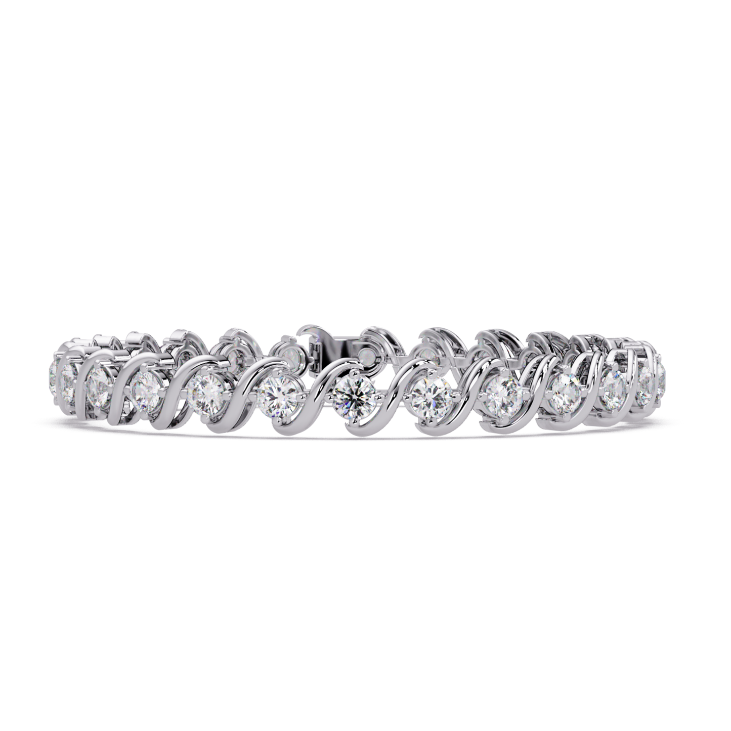 Twisted Lab grown Diamond Link Bracelet - HIGHCARAT DIAMONDS