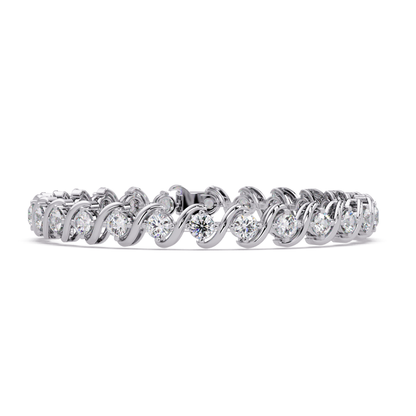 Twisted Lab grown Diamond Link Bracelet - HIGHCARAT DIAMONDS