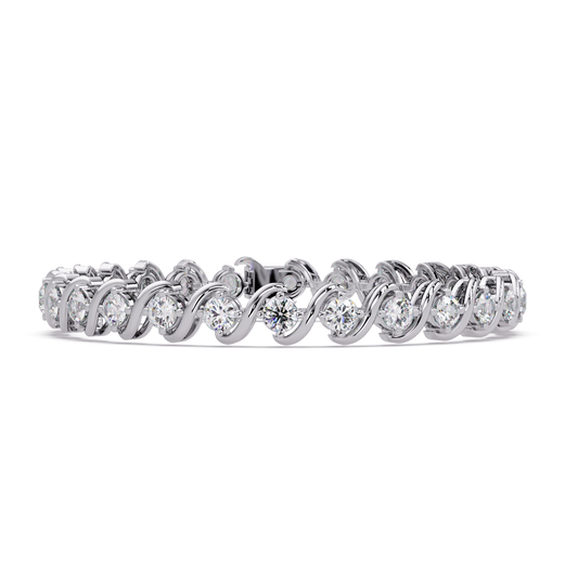 Twisted Lab grown Diamond Link Bracelet - HIGHCARAT DIAMONDS