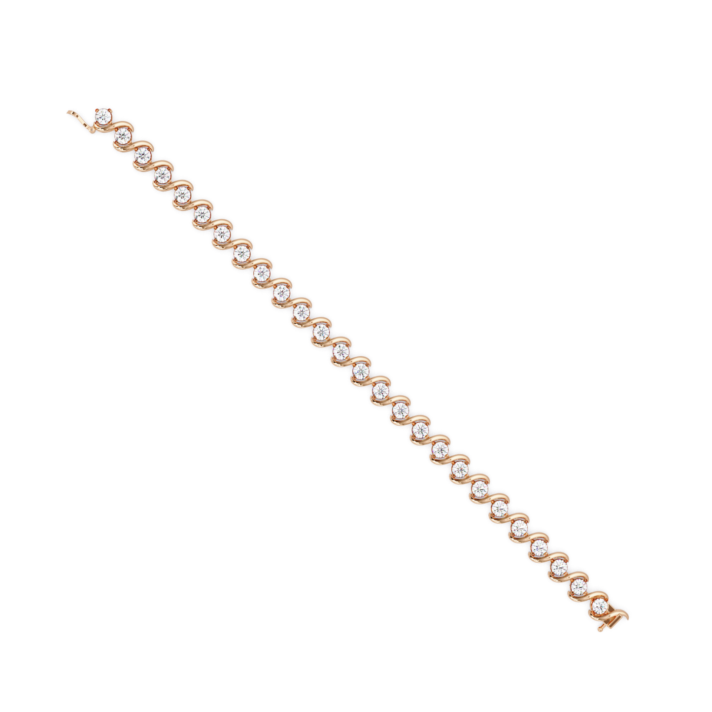 Twisted Lab grown Diamond Link Bracelet - HIGHCARAT DIAMONDS