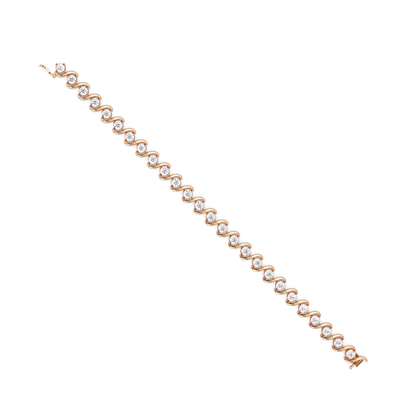 Twisted Lab grown Diamond Link Bracelet - HIGHCARAT DIAMONDS