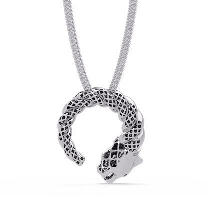 Twisted Panther Open Circle Lab Diamond Pendant - HIGHCARAT DIAMONDS