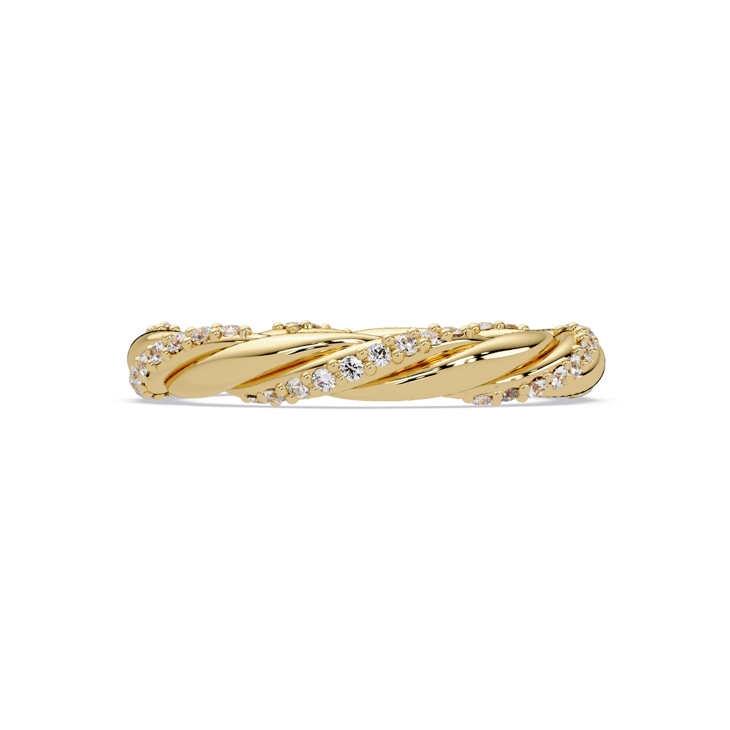 Twisted Rope Lab Grown Diamond Band Ring - HIGHCARAT DIAMONDS