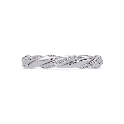 Twisted Rope Lab Grown Diamond Band Ring - HIGHCARAT DIAMONDS