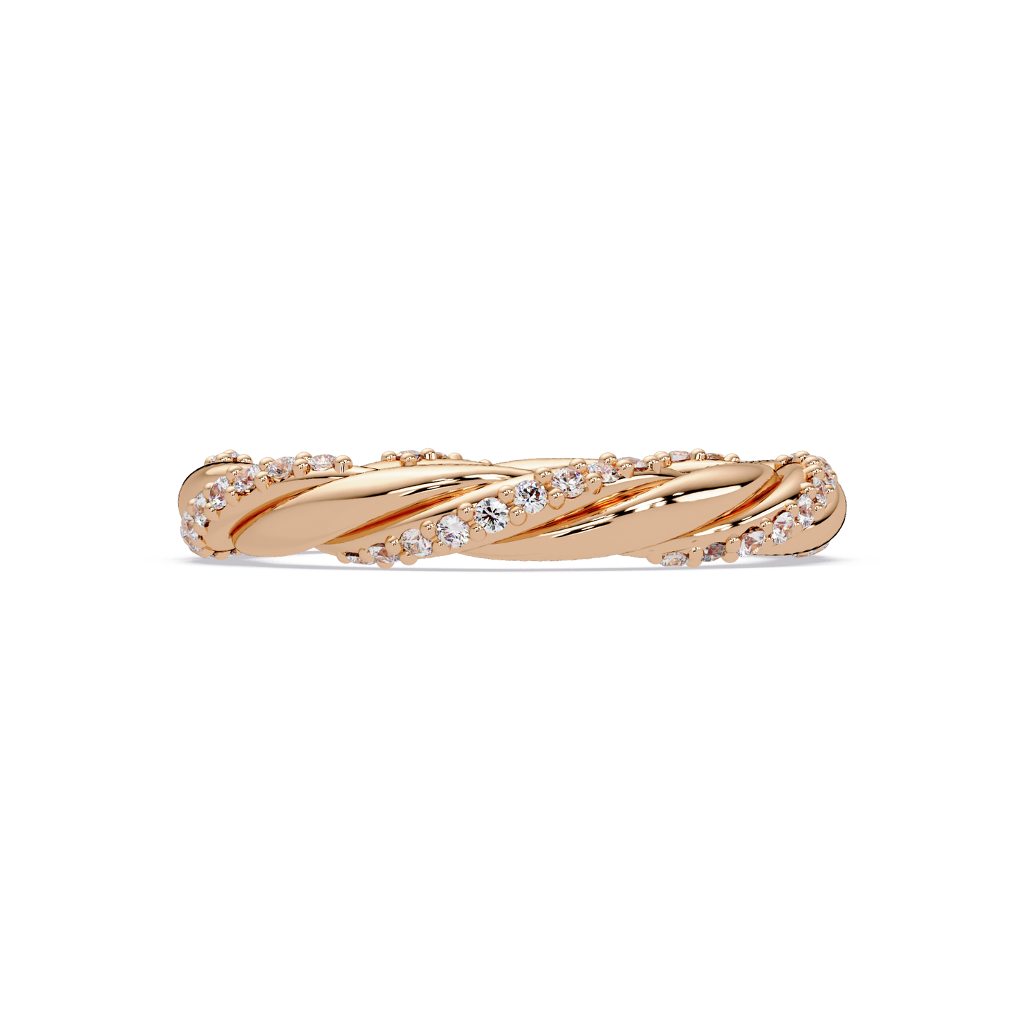 Twisted Rope Lab Grown Diamond Band Ring - HIGHCARAT DIAMONDS