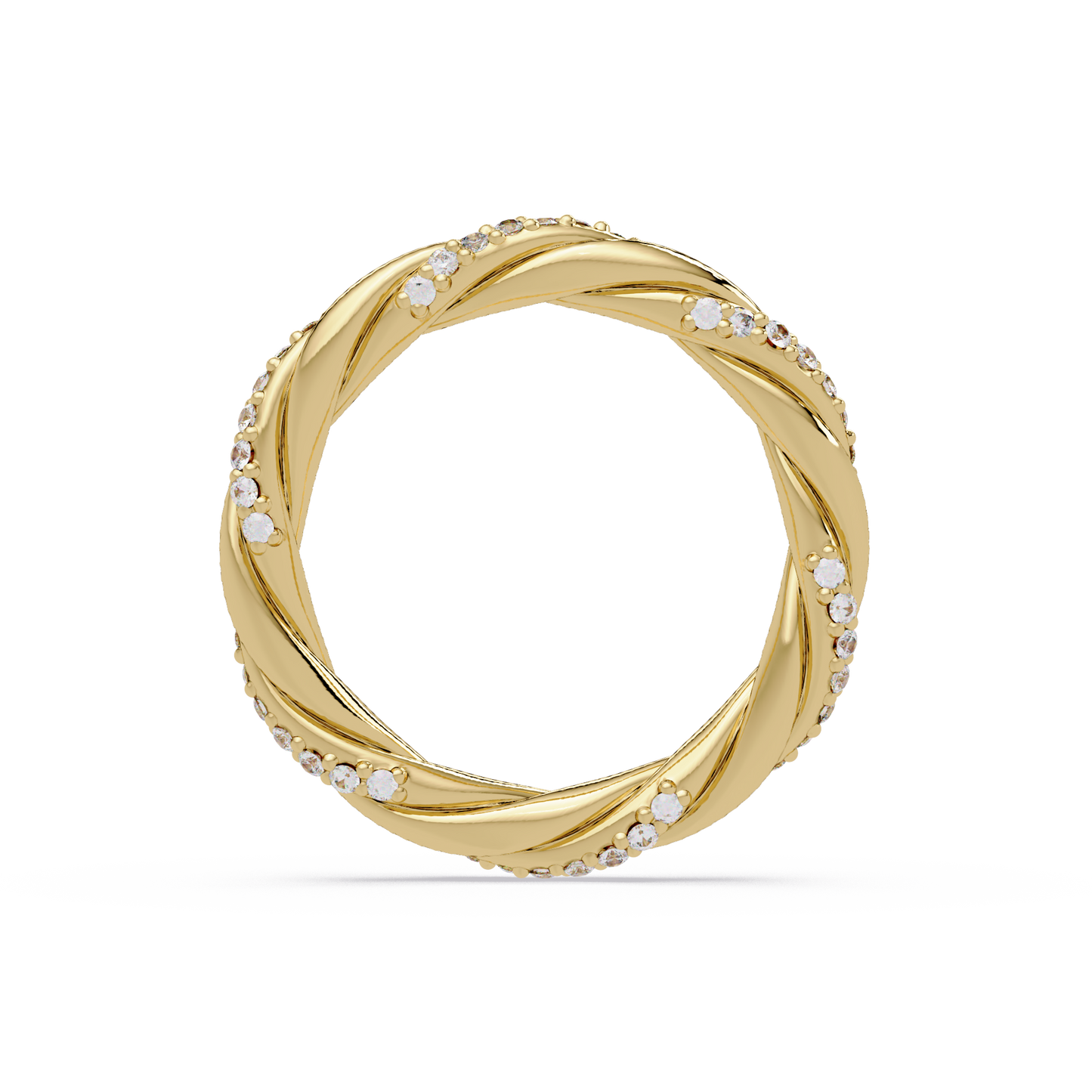 Twisted Rope Lab Grown Diamond Band Ring - HIGHCARAT DIAMONDS