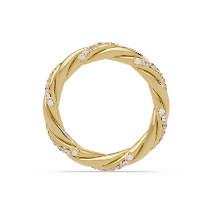 Twisted Rope Lab Grown Diamond Band Ring - HIGHCARAT DIAMONDS