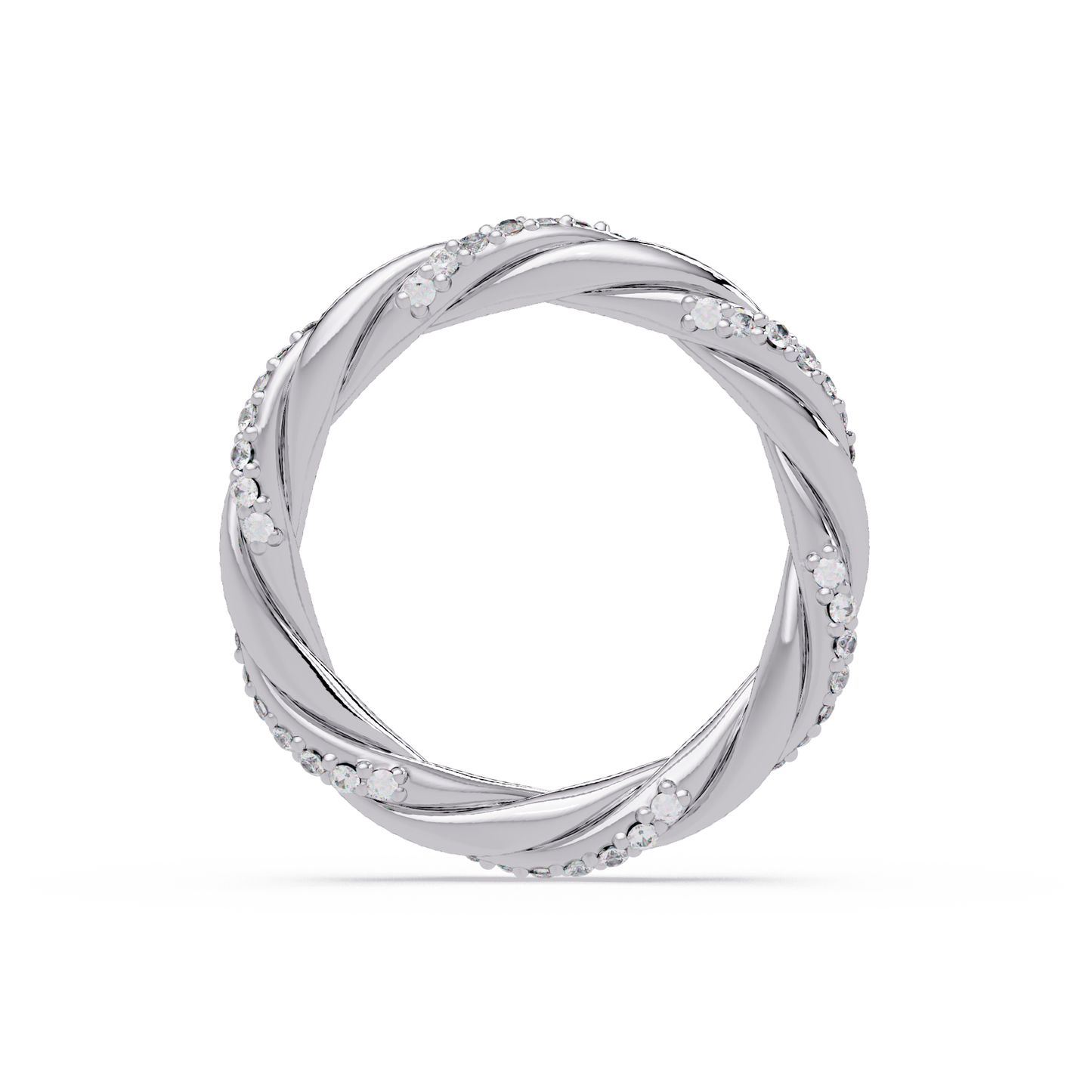 Twisted Rope Lab Grown Diamond Band Ring - HIGHCARAT DIAMONDS