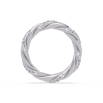 Twisted Rope Lab Grown Diamond Band Ring - HIGHCARAT DIAMONDS
