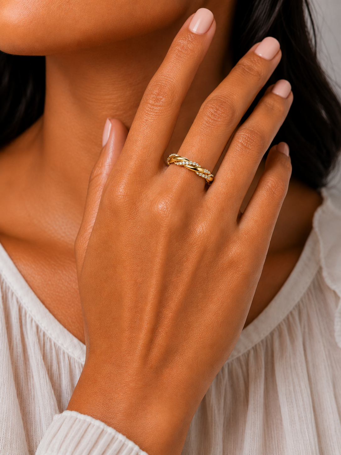 Twisted Rope Lab Grown Diamond Band Ring - HIGHCARAT DIAMONDS