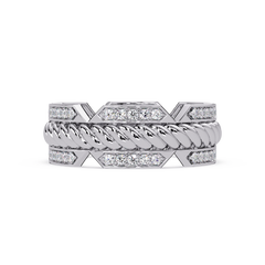Twisted Rope Lab Grown Diamond Statement Ring - HIGHCARAT DIAMONDS