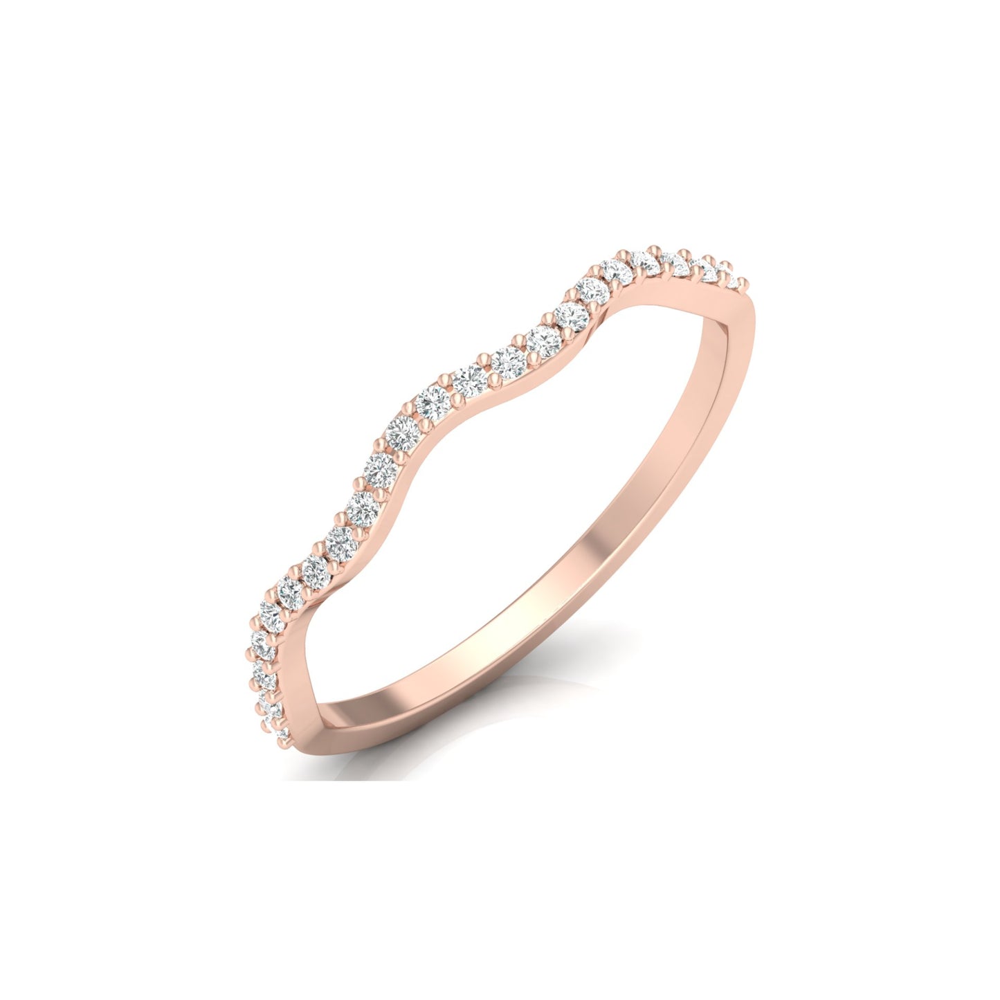 Twisted Round Cut Wedding Diamond Ring for Her Elegant Yet Budget-Friendly in 10KT 14KT 18KT Gold Lab-Grown or Natural