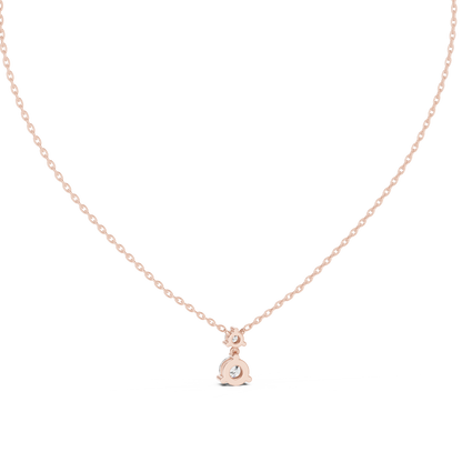 Round Shape Lab Grown Diamond Two Stone Solitaire Pendant For Womens - HIGHCARAT DIAMONDS