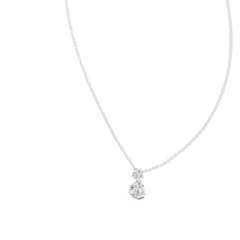 Rose Gold Diamond Pendant Side Profile Showing Prong Setting