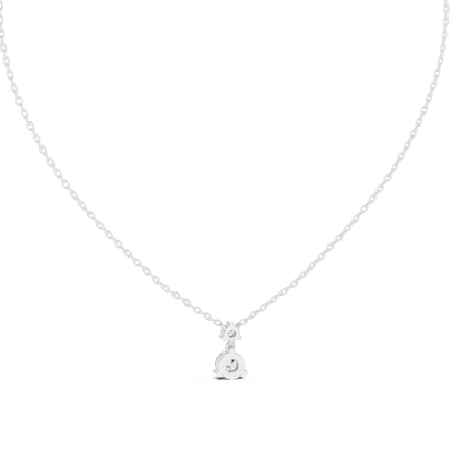 Round Shape Lab Grown Diamond Two Stone Solitaire Pendant For Womens - HIGHCARAT DIAMONDS