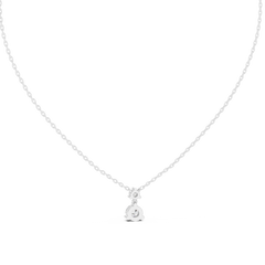 Round Shape Lab Grown Diamond Two Stone Solitaire Pendant For Womens - HIGHCARAT DIAMONDS