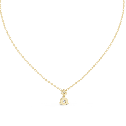Round Shape Lab Grown Diamond Two Stone Solitaire Pendant For Womens - HIGHCARAT DIAMONDS