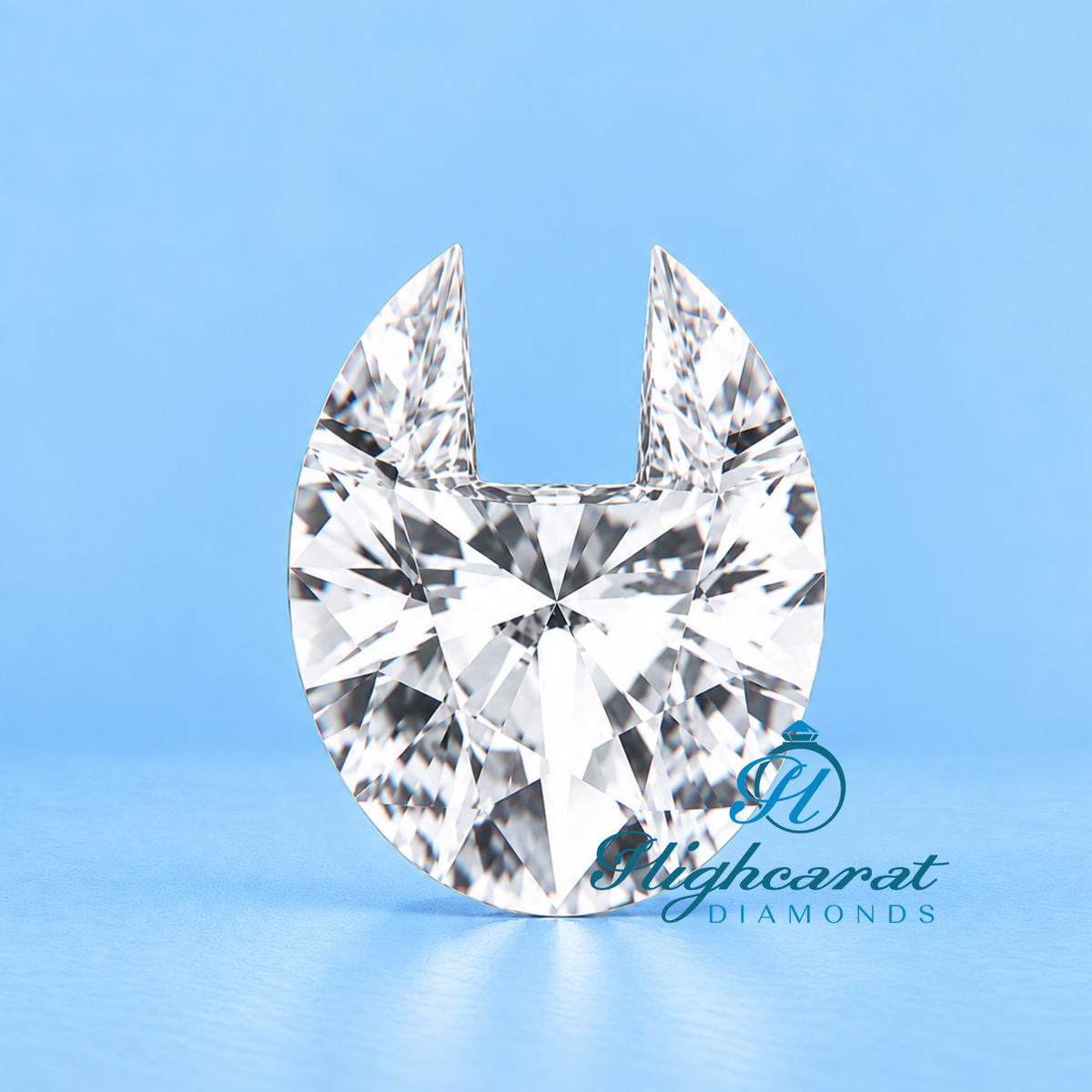 U letter shape lab grown diamond