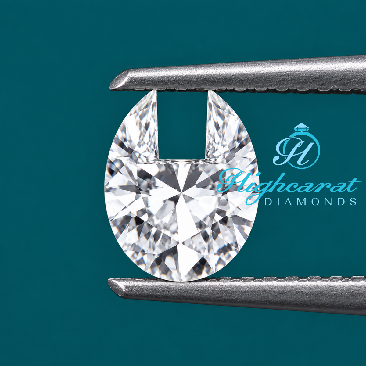 U alphabet shape fancy cut lab grown diamond