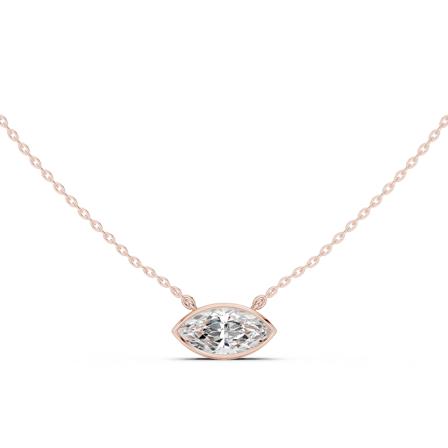 Unique 2.50Ct Marquise Cut Lab Grown Minimalist Dainty Pendant For Her - HIGHCARAT DIAMONDS