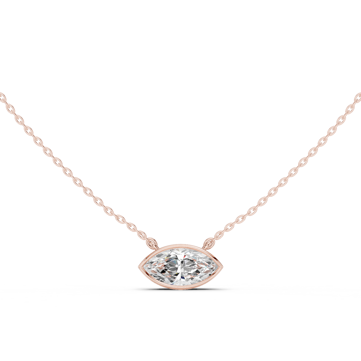 Unique 2.50Ct Marquise Cut Lab Grown Minimalist Dainty Pendant For Her - HIGHCARAT DIAMONDS
