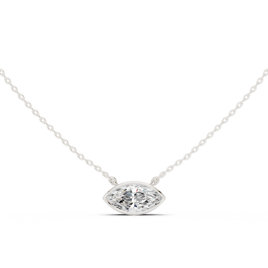 Unique 2.50Ct Marquise Cut Lab Grown Minimalist Dainty Pendant For Her - HIGHCARAT DIAMONDS