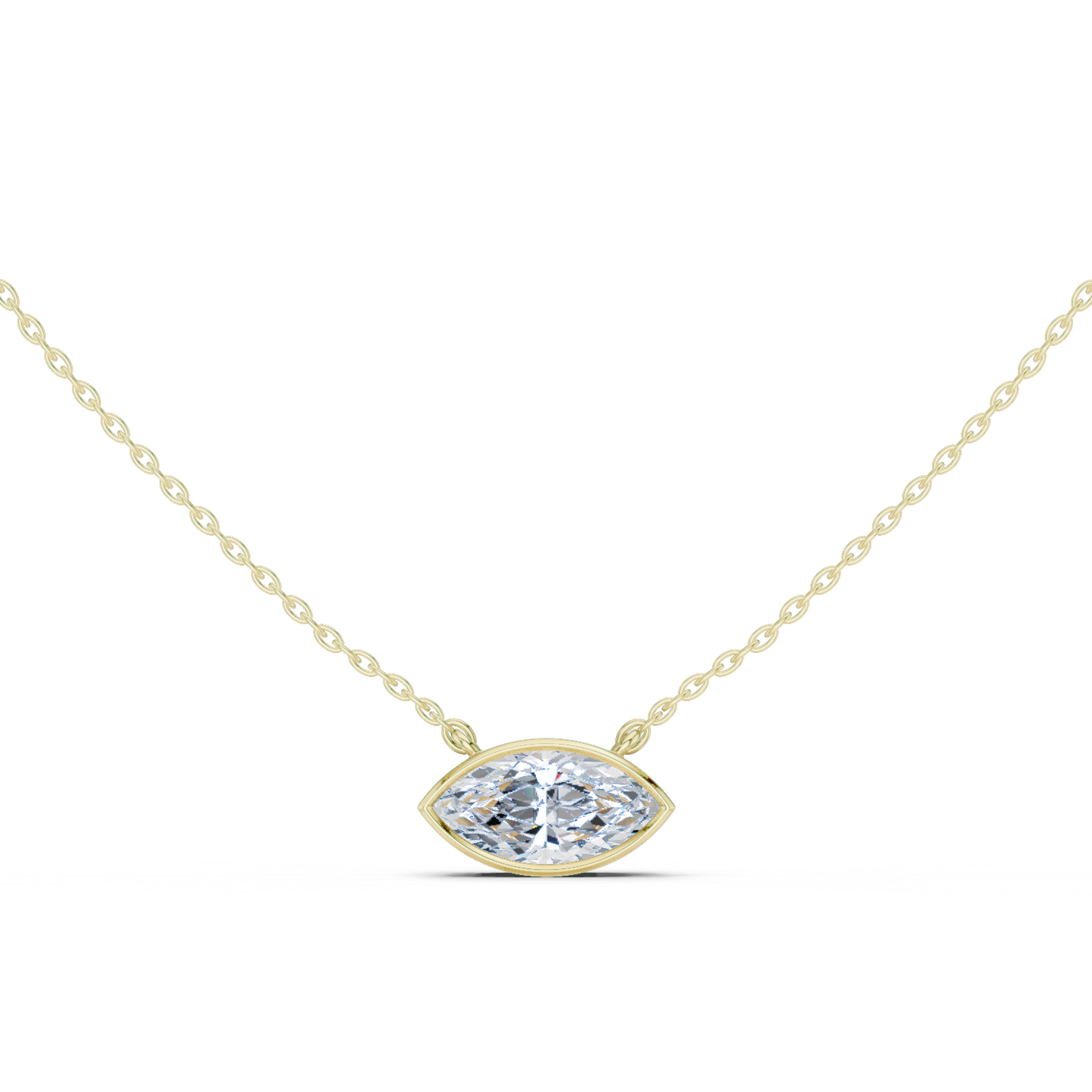 Unique 2.50Ct Marquise Cut Lab Grown Minimalist Dainty Pendant For Her - HIGHCARAT DIAMONDS