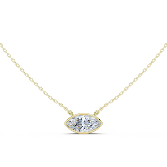 Unique 2.50Ct Marquise Cut Lab Grown Minimalist Dainty Pendant For Her - HIGHCARAT DIAMONDS