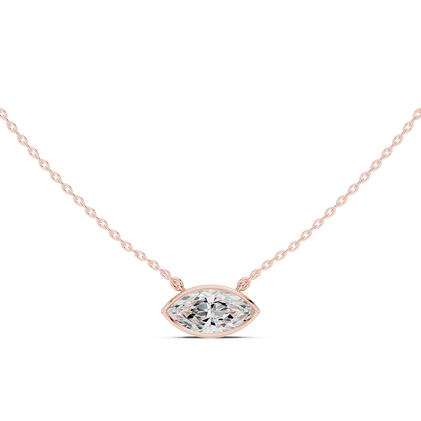 Unique 2.50Ct Marquise Cut Lab Grown Minimalist Dainty Pendant For Her - HIGHCARAT DIAMONDS