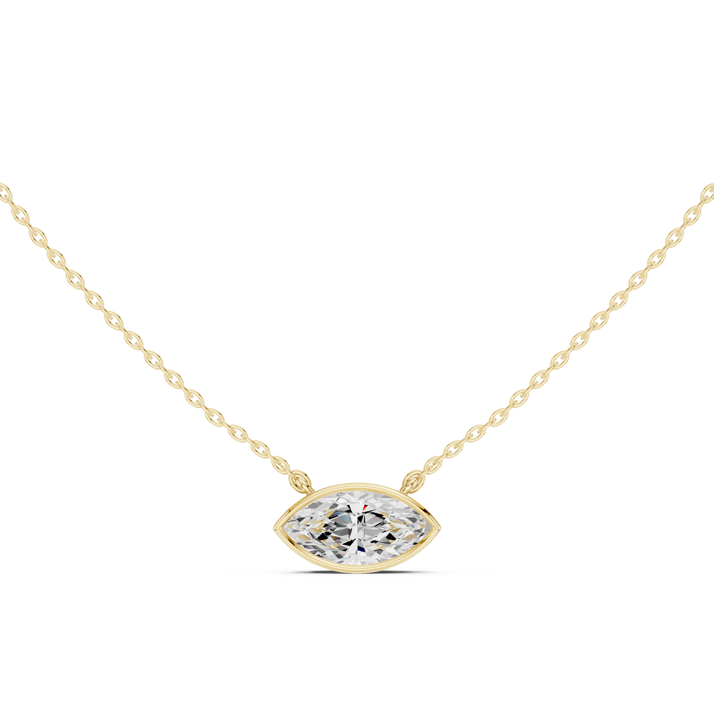 Unique 2.50Ct Marquise Cut Lab Grown Minimalist Dainty Pendant For Her - HIGHCARAT DIAMONDS