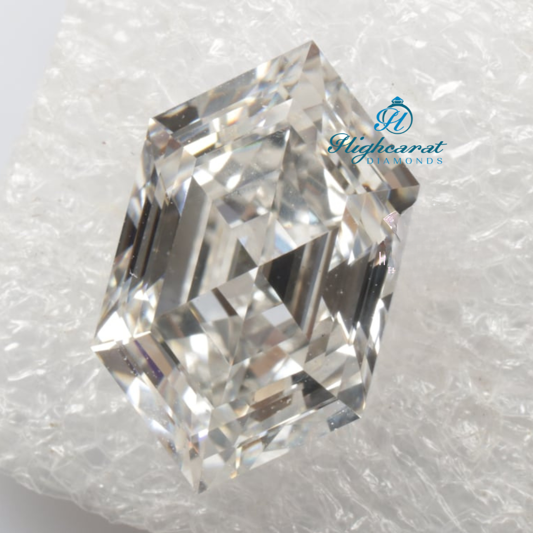 Unique Hexagon Shape Step Cut Diamond Vintage Loose Dainty Cluster Diamond - HIGHCARAT DIAMONDS