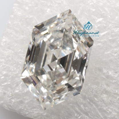 Certified Hexagon Step Cut Lab Grown Diamond with polished finish and balanced proportions