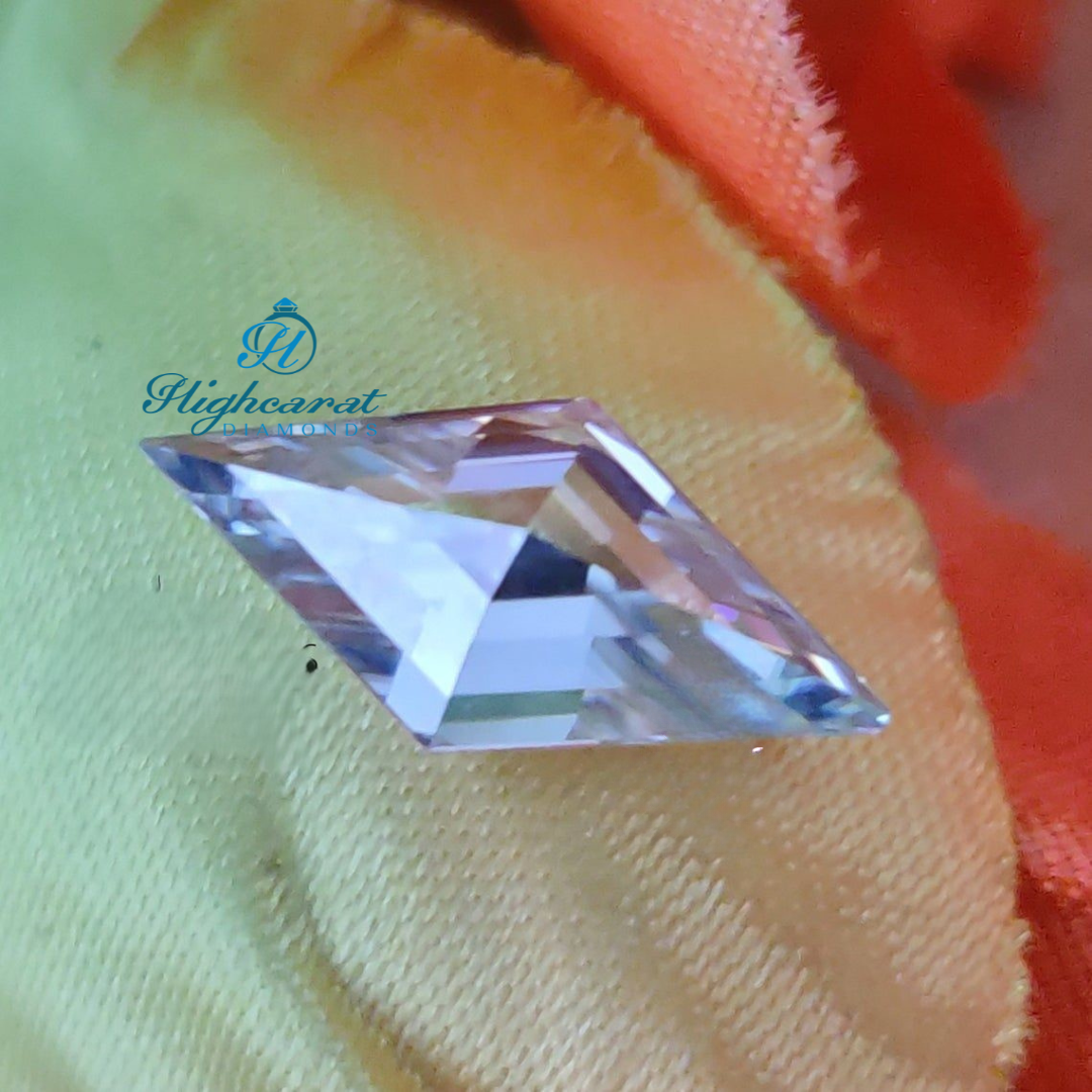 Precision Cut Kite Shape Diamond with polished facets and balanced proportions