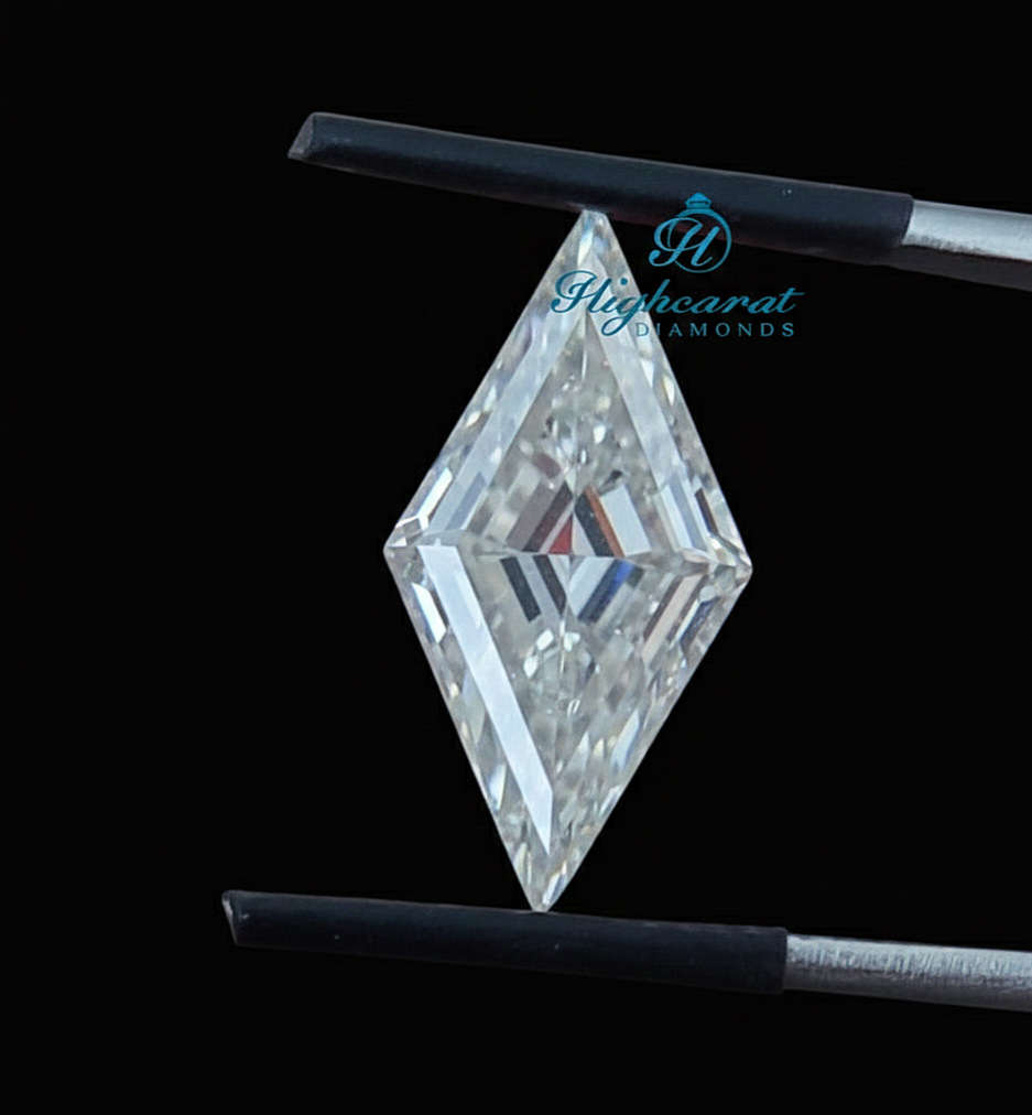 Unique Kite Shape Lab Grown Diamond featuring sharp geometry and custom faceting design