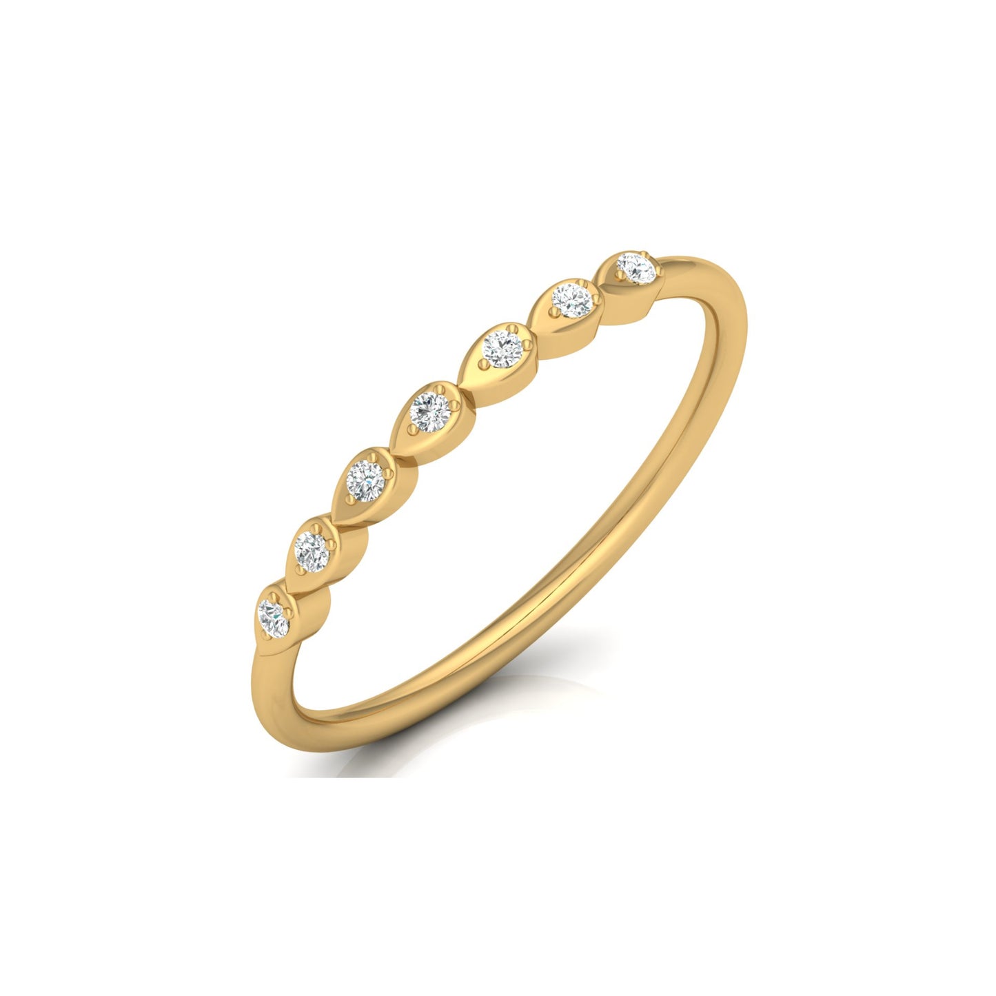 Unique Lab grown Or Natural Round Cut Engagement Ring For Women's In 14K Solid Gold