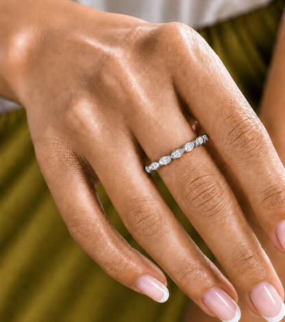 Unique Lab grown Or Natural Round Cut Engagement Ring For Women's In 14K Solid Gold - HIGHCARAT DIAMONDS
